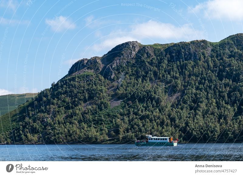 Ullswater Lake landscape, UK ullswater lake district cumbria mountains nature outdoor sky tourism travel reflections scenic panorama blue scenery calm hills