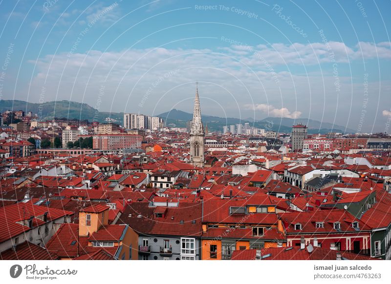 city view from Bilbao city, Spain, travel destinations cityscape facade building architecture structure construction cityview windows roof house home street