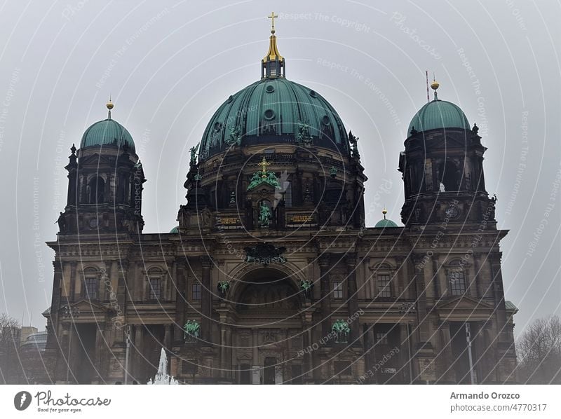 Baroque Berlin Germany Church Gothic style Europe travel Architecture Fountain Winter