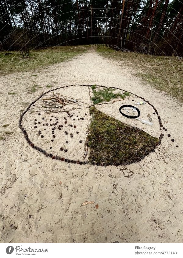 Peace symbol - peace wish - discovered from natural materials in the forest peace sign Peace Symbols Hope peace movement Human rights Peaceful Ukraine