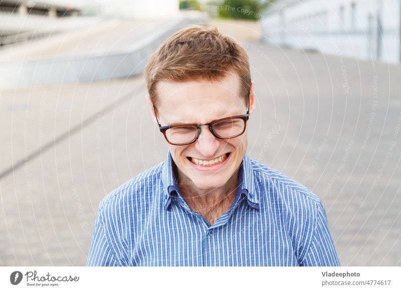 Portrait of a businessman in anger man. male portrait white expression face angry background adult person glasses caucasian stress young manager one boss