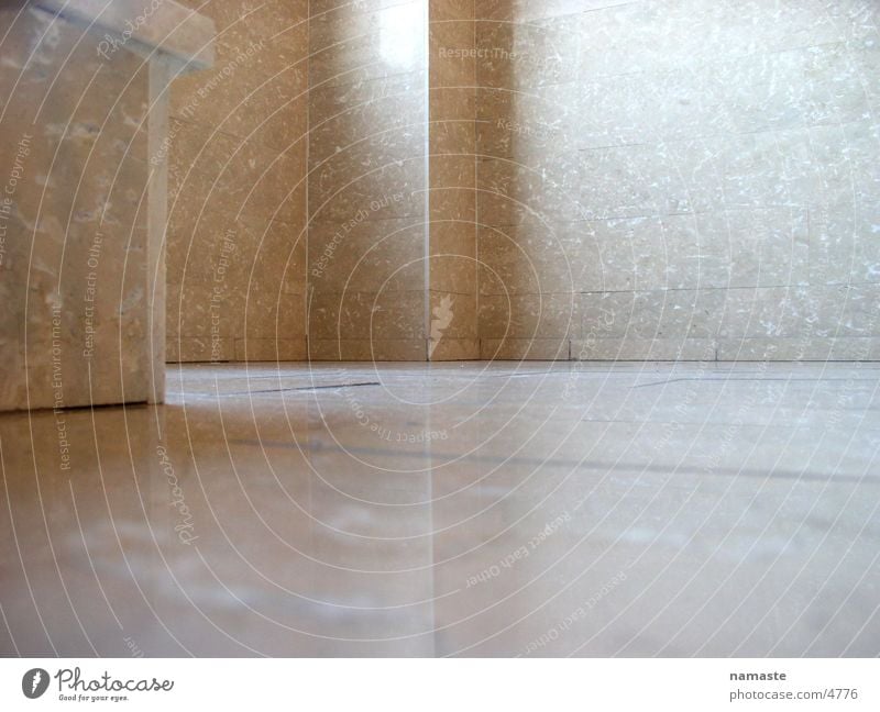 marble Staircase (Hallway) Cold Light Hideous Gloomy Empty Architecture Detail Marble Floor covering Stone Stairs Floor area