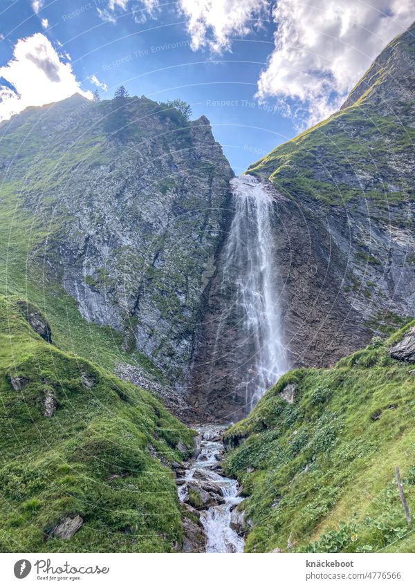 waterfall Water Waterfall Austria Alps Nature Landscape Rock Hiking Brook Exterior shot Sky Canyon Elements