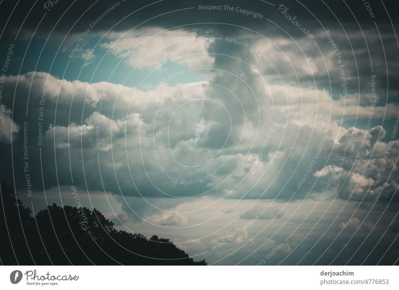 Eerie cloud formation over the vast land Cloud - Sky Nature Blue White Environment Summer Beautiful weather Exterior shot Colour photo Deserted Day Blue sky