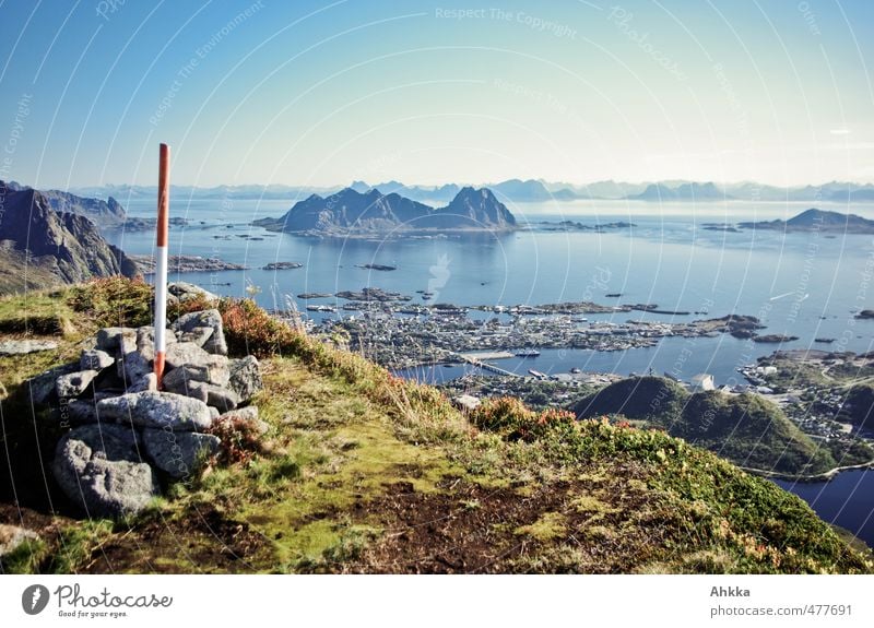 Lofoten XI Contentment Relaxation Calm Meditation Vacation & Travel Tourism Trip Adventure Far-off places Freedom Mountain Hiking Nature Landscape Peak Coast