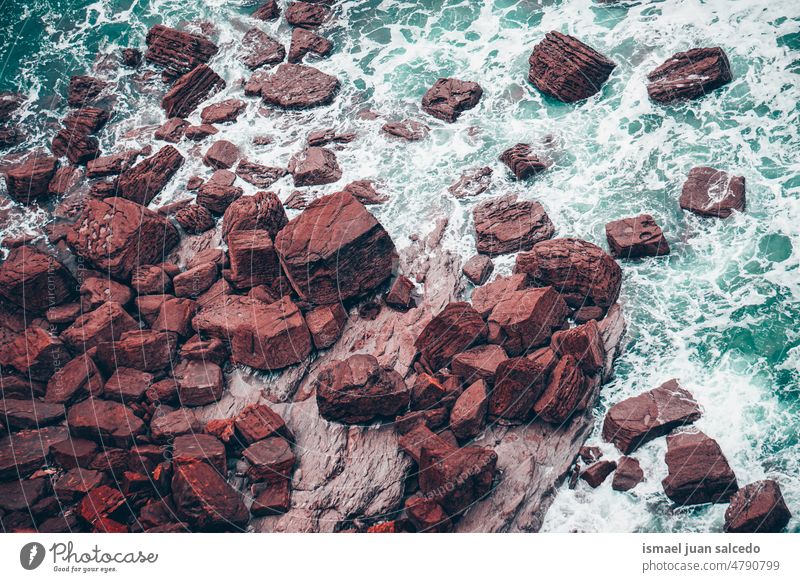 rocks on the coast sea beach blue waves ocean water outdoors nature landscape background tranquility serenity silence relaxing meditation mindfulness romantic