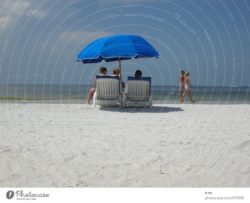 Ft.Myers Beach Miami Americas Summer Hot Bikini Ocean Longing Vacation & Travel USA Bathing place Beige Multiple Leisure and hobbies Umbrella Sand Blue