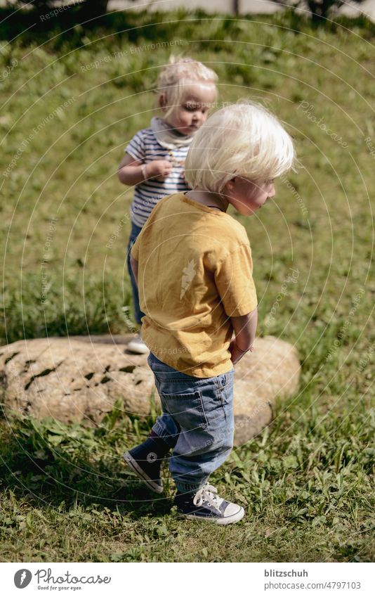 hmm what this? Child Toddler Playing Joy Joie de vivre (Vitality) Boy (child) bub Jack Nature play outdoors Infancy Happiness Human being Exterior shot Movement