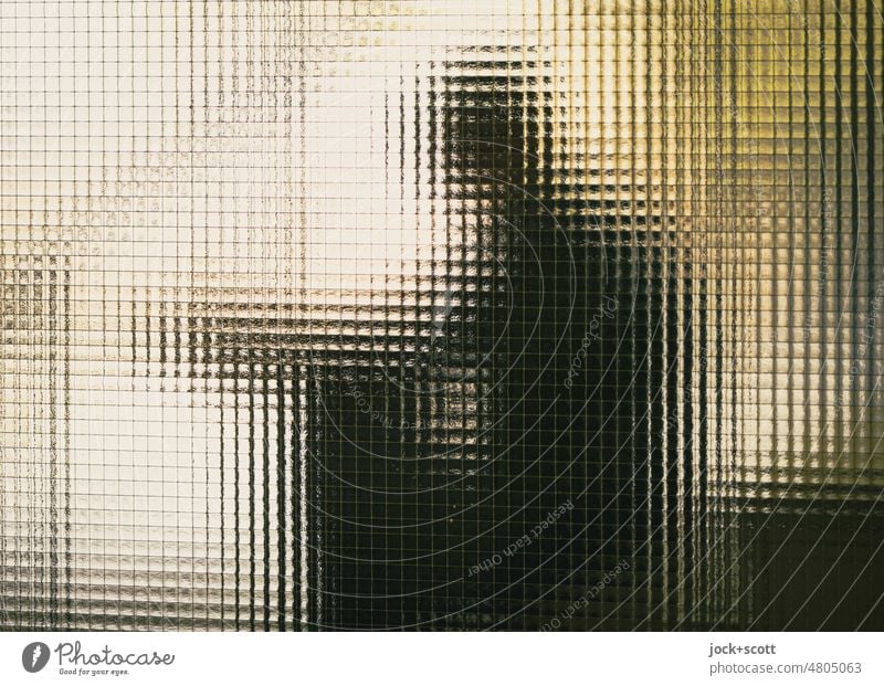 [hansa BER 2022] Behind the fluted glass is a real person Plate glass Glass Human being Groove Abstract Silhouette blurriness Surface structure Scattered