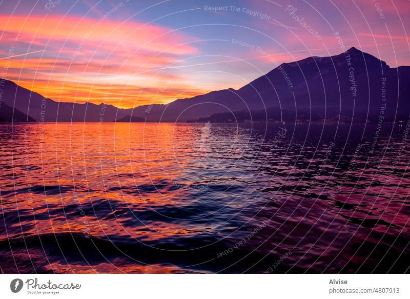 2021 12 30 Bellagio sunset at the lake 1 landscape travel tourism italy nature mountain water como sky colorful beautiful scenery view europe summer scenic