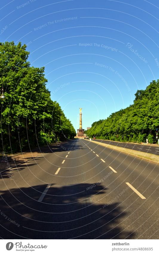 Berlin, Tiergarten, Street of June 17 with Victory Column Germany Building Capital city House (Residential Structure) Life voyage Skyline Town city district