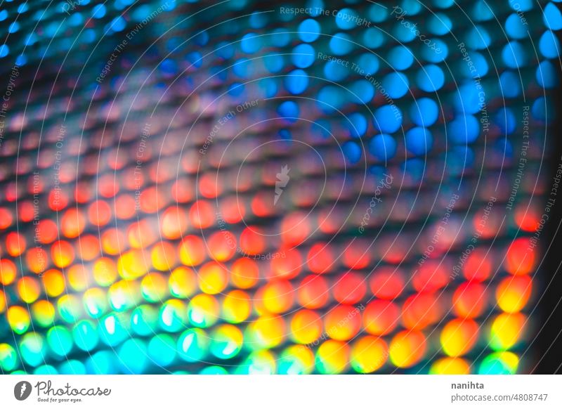 Abstract and pattern background in intense rainbow light colors neon bokeh colorful digital lines abstract fluor iridiscent multi colored shapes led energy