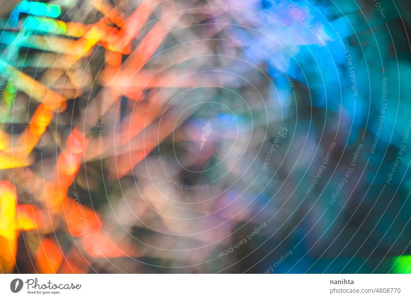 Abstract and pattern background in intense rainbow light colors neon bokeh colorful digital lines abstract fluor iridiscent multi colored shapes led energy