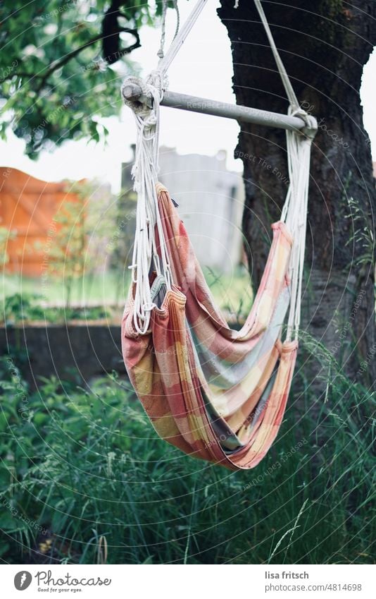 HAMMOCK - NATURE - GREEN Hammock Nature Green Tree out Summer Exterior shot Vacation & Travel Relaxation Break Calm Garden Colour photo Day Lie Lifestyle