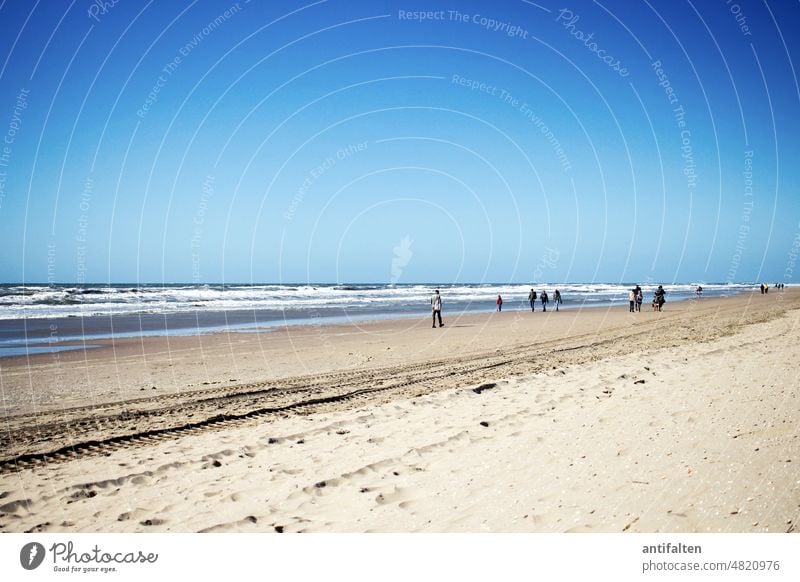 Katwijk aan Zee II Ocean North Sea Horizon Water Sky Blue Exterior shot Colour photo Waves coast Nature Landscape Beach Vacation & Travel Far-off places Day