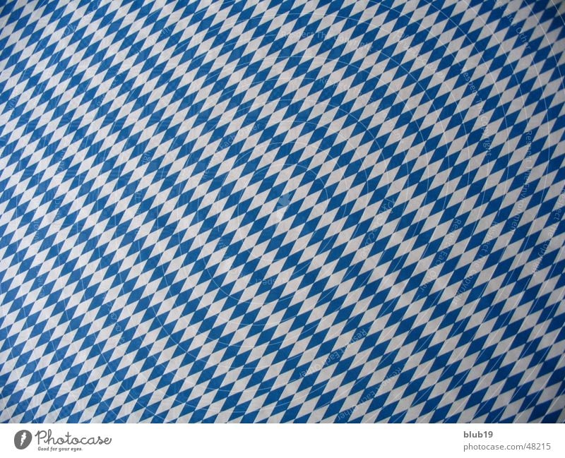 Bavaria's sky White Blue Checkered Tablecloth