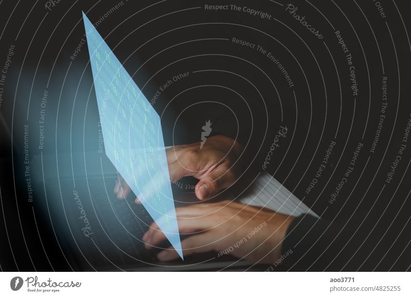 Data theft and cybersecurity codes digital crime concept Protecting data from hackers. internet firewall technology safety computer laptop protection privacy