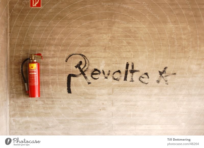 revolt Wall (building) Concrete Darmstadt Extinguisher Reunification Blaze Academic studies