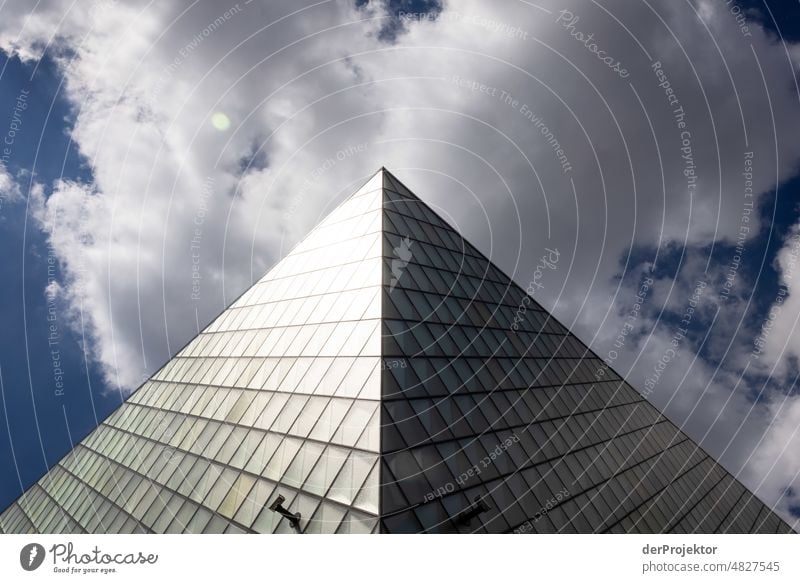 Futurium with cloudy sky Sky Clouds Manmade structures Optimism Esthetic Uniqueness Building Architecture Force Success Elegant Willpower Central station Berlin