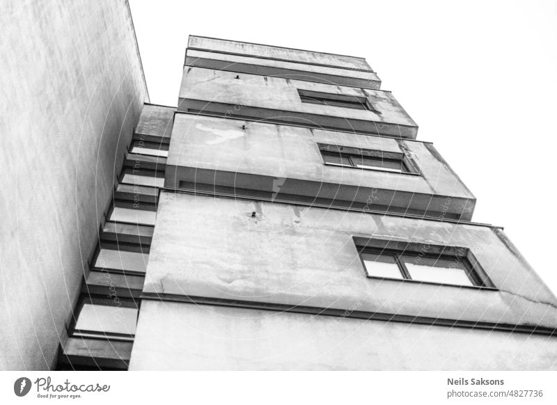 late evening in town, looking up. building city night b/w bright black and white monochrome high rise Manmade structures downtown Riga Latvia hotel Architecture