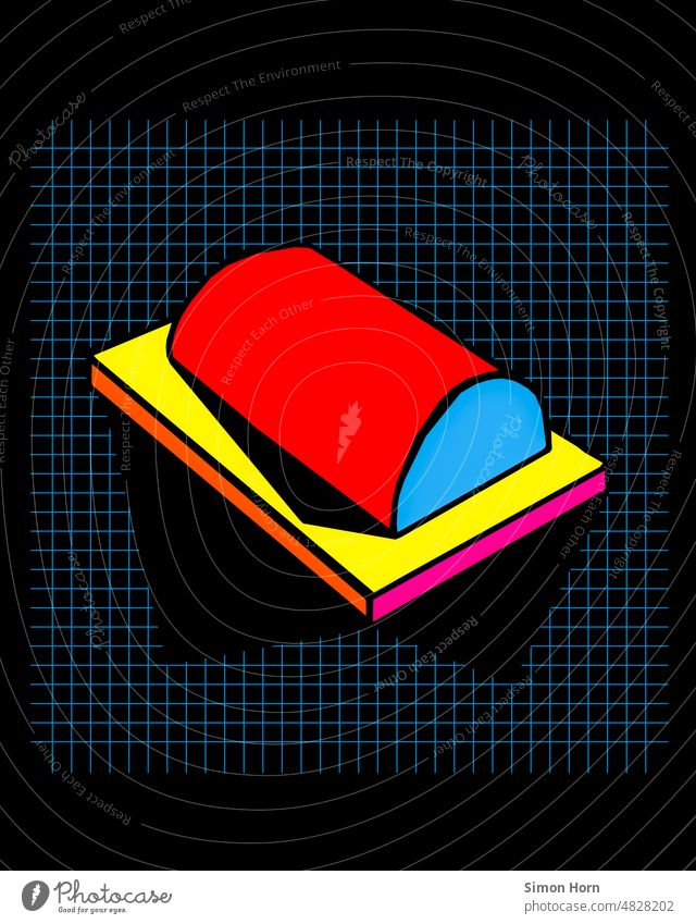 Illustration - Bread Grid presentation graphically Graphic Geometry Pattern Food Minimalistic food investigation Stripe Structures and shapes Modern Abstract