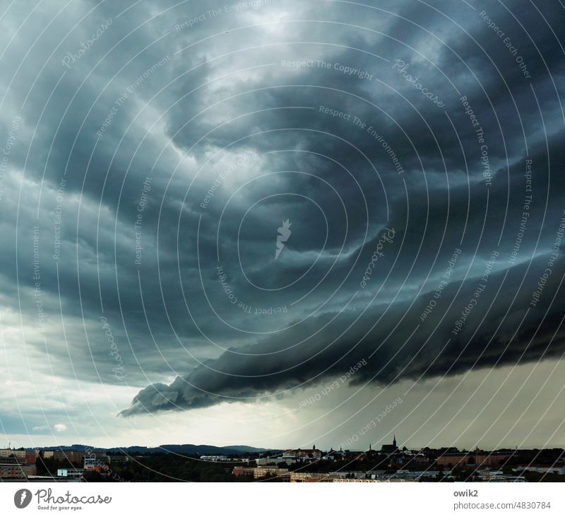 weather kitchen Change in the weather Dark Panorama (View) announcement Dramatic Weather forecast Threat Creepy Bad weather Storm clouds Contrast Gigantic Gale