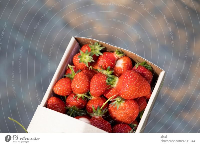 A basket of strawberries / Spring at last! Strawberry Basket Harvest Fruit Summer Fresh Delicious Healthy Eating Exterior shot fruits pseudo-fruit pick oneself