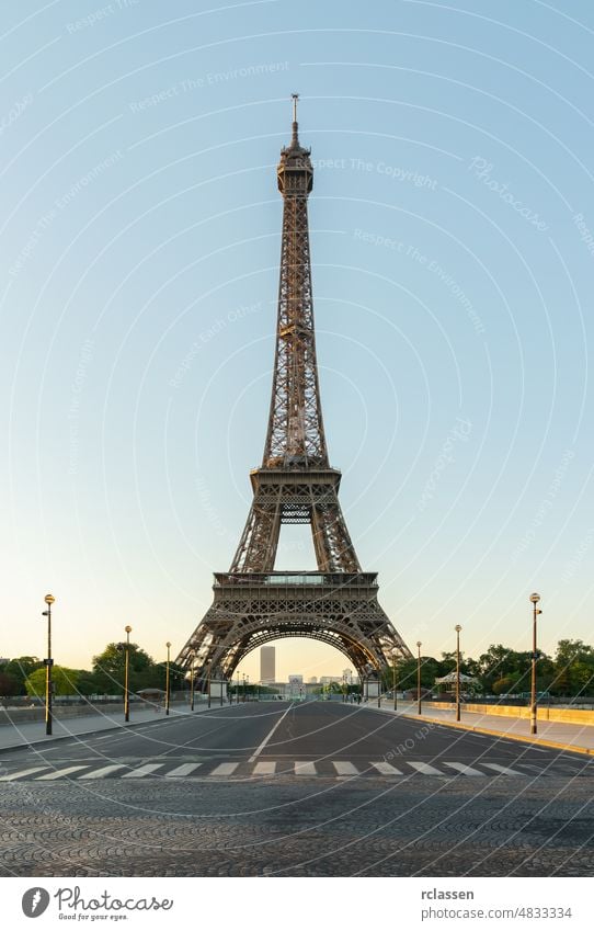 Eiffel Tower Paris paris eiffel tower sunset landmark france skyline cityscape aerial europe old town defense sunrise copy space summer seine district blue sky