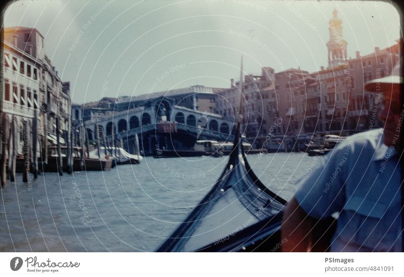 Rialto Bridge Over the Grand Canal in Venice, Italy Scenic Beautiful Gondola Tourism Waterway Architecture Famous Historic Venetian Romantic Travel Landmark