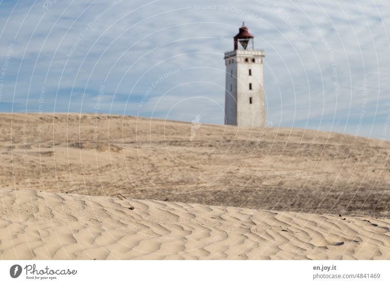 the silted up lighthouse Rubjerg Knude Fyr Lighthouse Wanderdüne Rubjerg Knude Denmark Beach dune coast North Sea Tourist Attraction Vacation & Travel Jutland