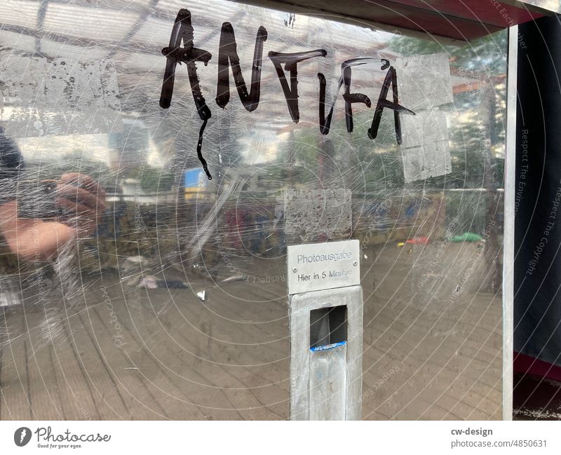 Antifa - Photo edition - Here in 5 minutes antifa politically Politics and state Graffiti Characters Society Letters (alphabet) Sign Left Protest policy