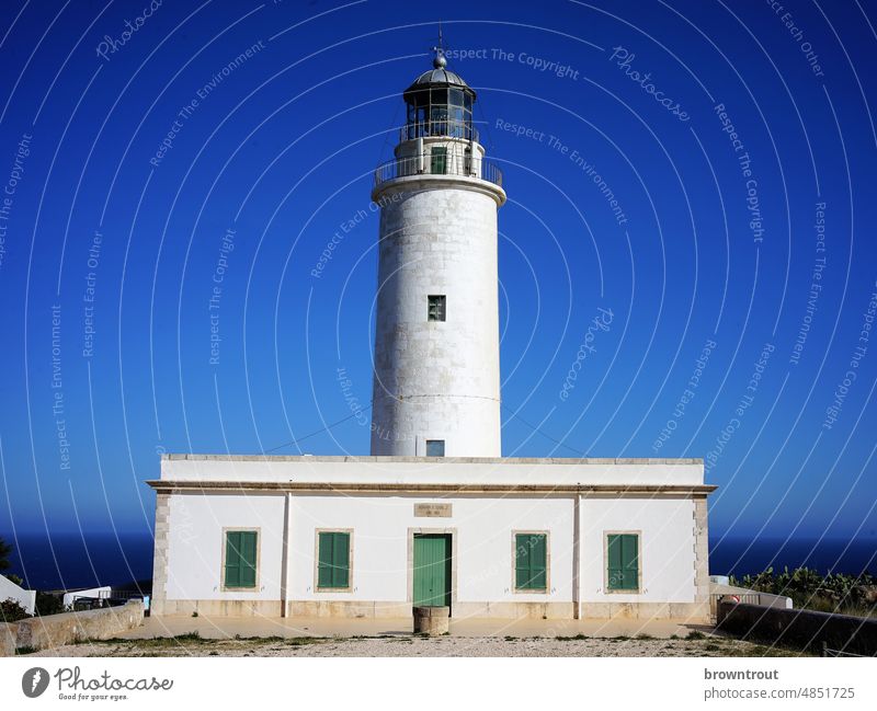 Lighthouse and blue sky lighthouse far de la mola formentera balearic travel