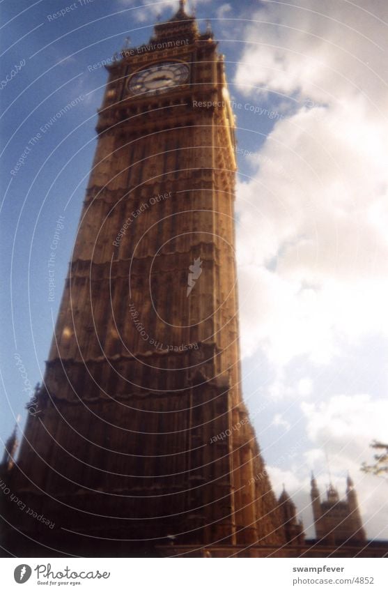 Big Ben Perspective London Sightseeing Art Historic Architecture Tourist Attraction