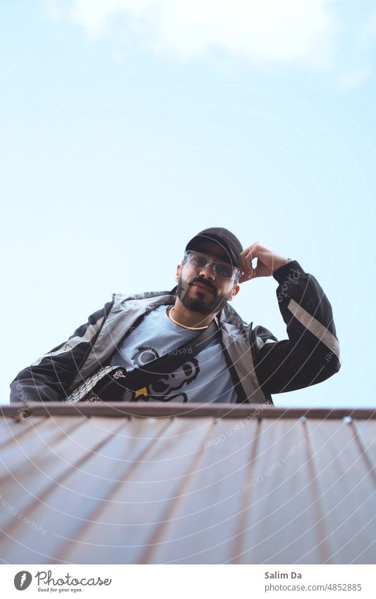 Portrait of a smiling handsome bearded man portrait portrait photography smile Smiley Smiling smilingly Smiley face smiling face smiling man people person