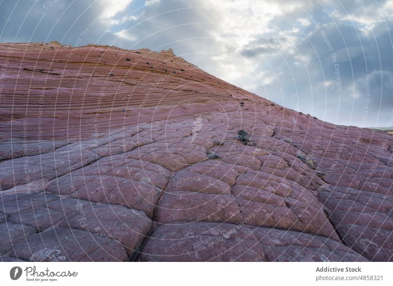 Scenic from below view of mountain vermillion canyon cliffs landscape travel arizona desert usa outdoors nature monument arid sky colorful wilderness stone