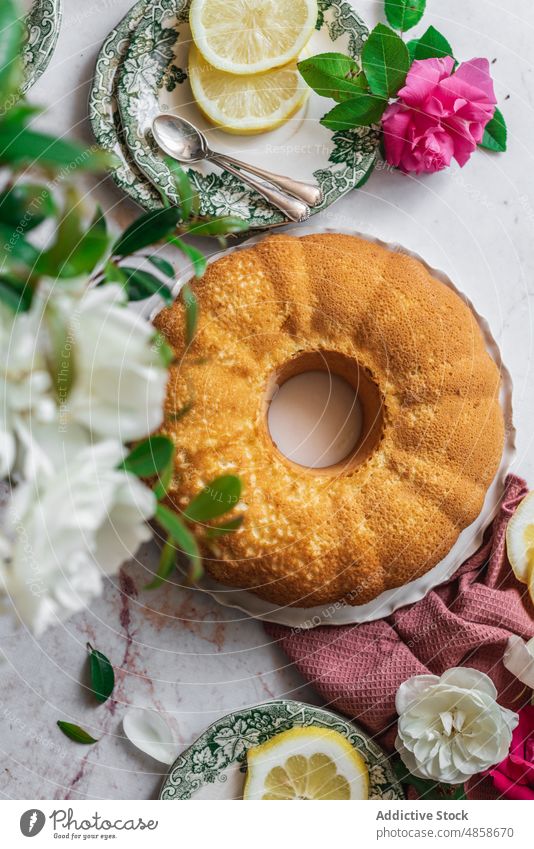 Super fluffy lemon cake food homemade baked bakery pastry sweet sugar dessert pie yellow closeup fresh sponge cake soft delicious tasty muffin biscuit breakfast