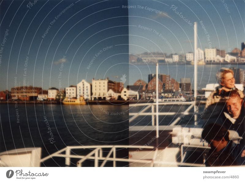 Double Jetty House (Residential Structure) England Dorset School trip pools Harbour quay Skyline Water Human being Laughter Vacation & Travel