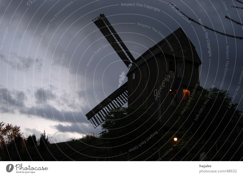 mill yard Twilight Mill Light Clouds Evening Flare