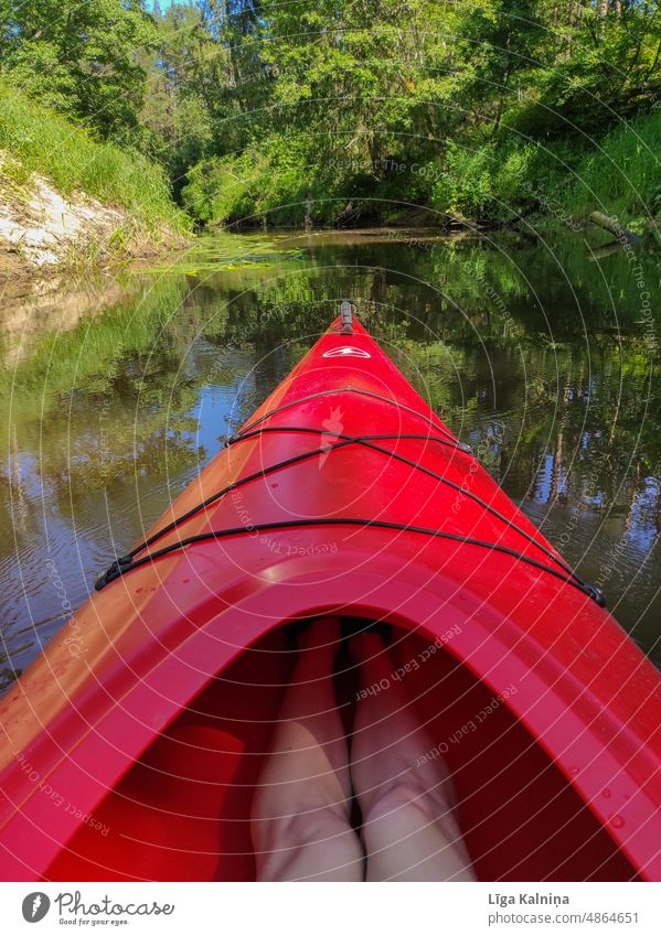 Kayaking on the river Water Canoe Nature River Trip Relaxation Sports Canoe trip Lake vacation Leisure and hobbies Landscape Canoeing Paddling Summer Paddle