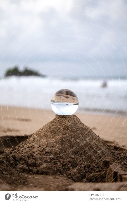 CR XVII Glass ball Beach Sand Sandcastle Ocean Vacation & Travel children Children's game Costa Rica coast Summer Freedom Adventure Wanderlust Far-off places