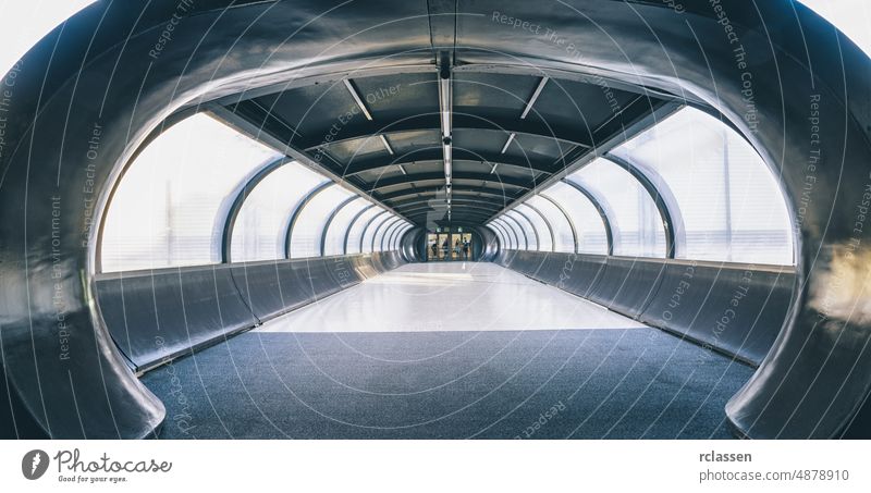 Abstract Futuristic dark corridor tunnel with light window background future crowd airport station train city public technology abstract architecture area