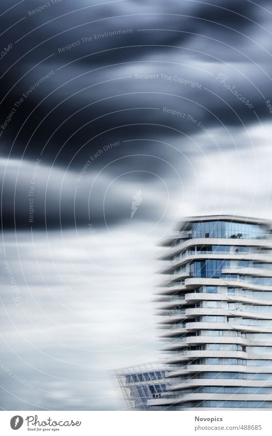 Unilever House II House (Residential Structure) Sky Clouds Storm clouds Summer Bad weather Port City High-rise Building Architecture Terrace