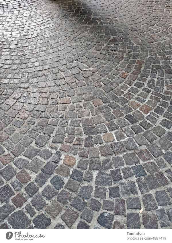 on the way... Places Paving stone paving Light Shadow Arch Deserted neat Colour photo shape interstices Structures and shapes Gray Stone