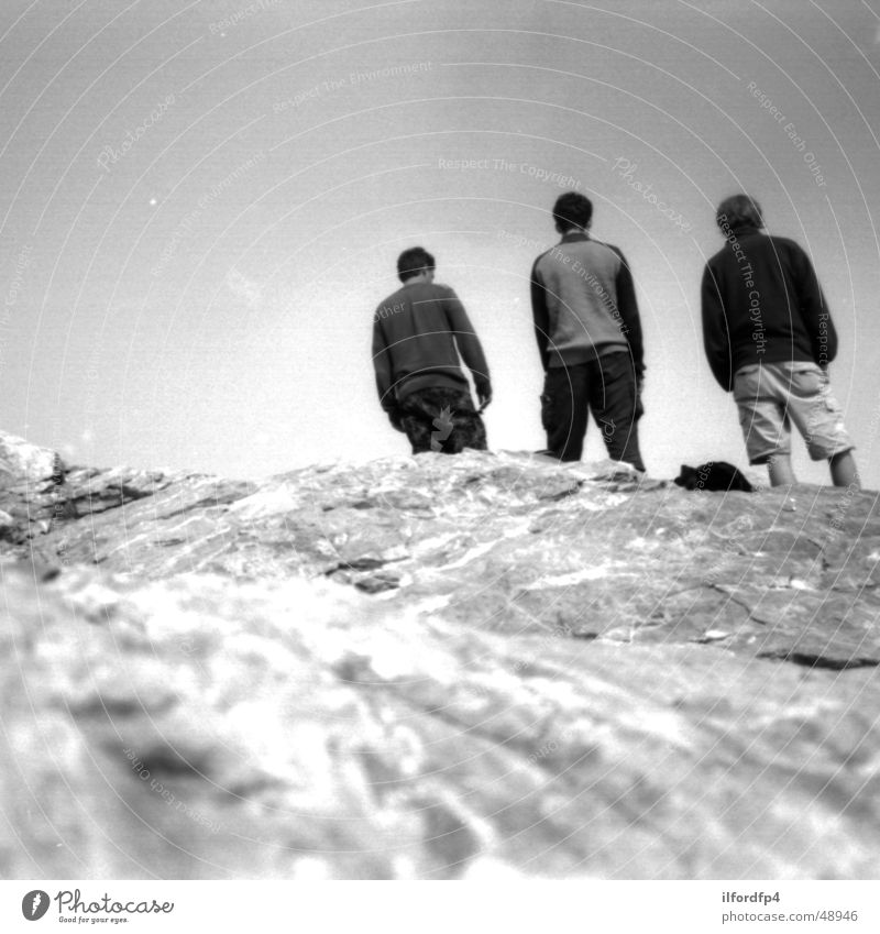 Summit photo Olympus Mount Olympus Greece Mountaineering Peak Exhaustion Black & white photo Stone Rock Joy