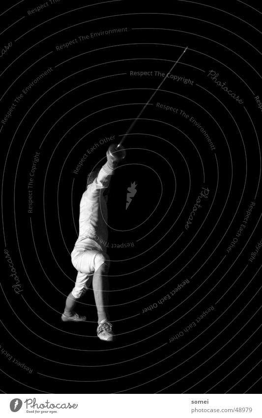 Failure 1 Fencing Dark Light Martial arts Fighter Protective clothing Weapon Sword Breakdown Sporting event Black & white photo Contrast Sports Sportsperson