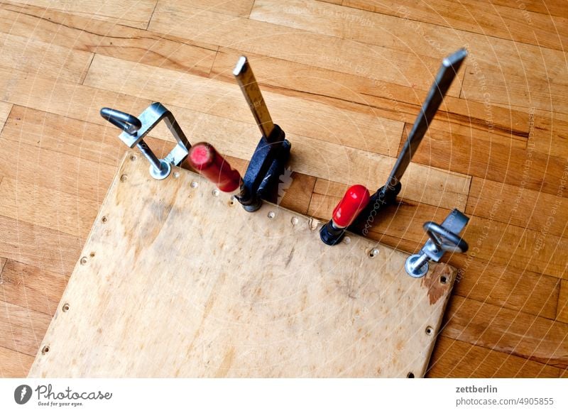 Wood repair contact pressure Pressure wood glue wood workshop Stick Repair refurbishment vice Screw clamp Workshop Compulsion FORCE Joiner carpenter DIY