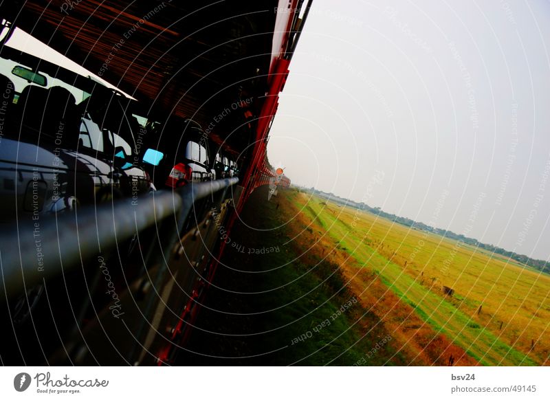 car train Railroad Surfer Sylt Car Landscape