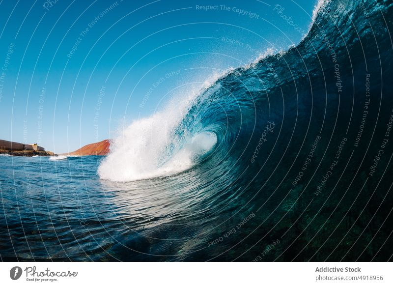 Foamy waves rolling up in ocean sea splash foam power water nature energy seascape surface sky marine aqua motion storm strength fresh move environment scenery