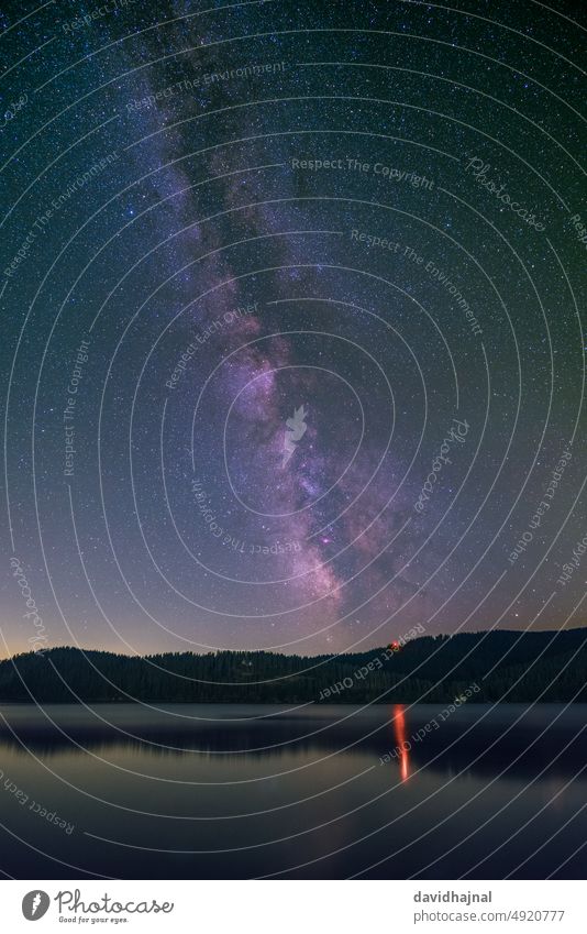 The Milky Way over the Schluchsee in the Black Forest. Night Sky Stars Milky way Galaxy Astronomy Astrophotography River Lake Pond Reservoir schluchsee Dam