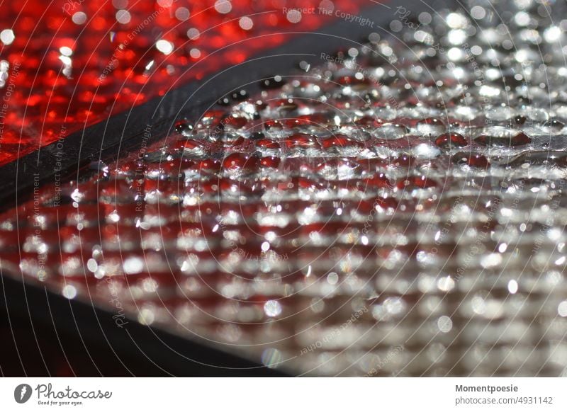 Drops on white and red background plastic White Red Water Drops of water Wet Close-up Rain Macro (Extreme close-up) Damp Reflection Colour photo Detail